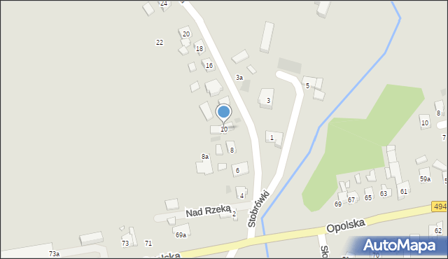 Olesno, Stobrówki, 10, mapa Olesno