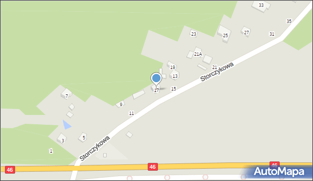 Olsztyn, Storczykowa, 17, mapa Olsztyna