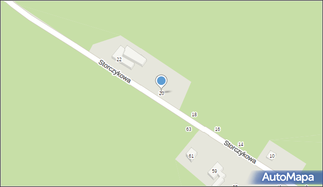 Olsztyn, Storczykowa, 20, mapa Olsztyna