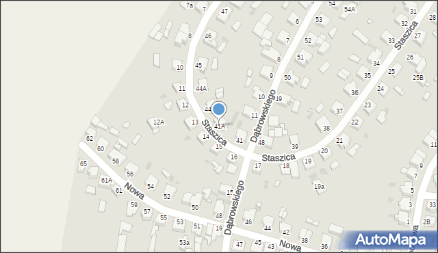 Opalenica, Staszica Stanisława, 41A, mapa Opalenica