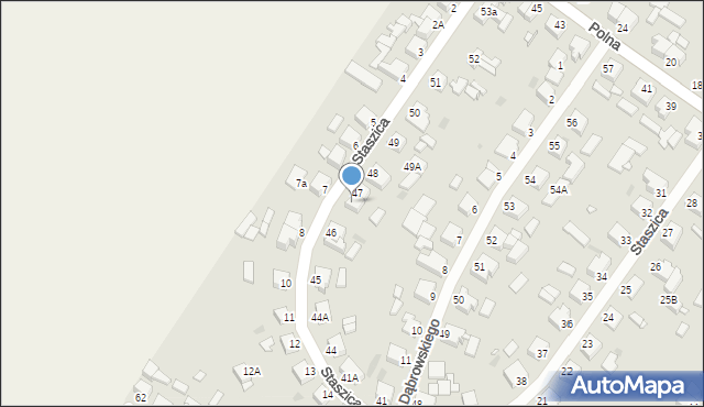 Opalenica, Staszica Stanisława, 47A, mapa Opalenica