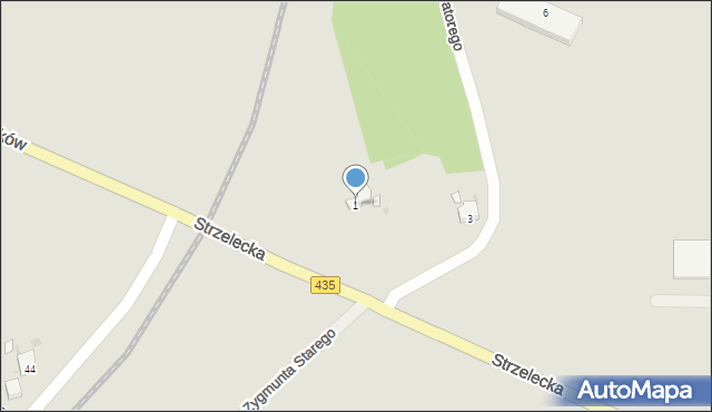 Opole, Stefana Batorego, 1, mapa Opola