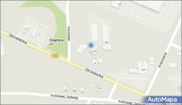 Opole, Strzelecka, 2, mapa Opola