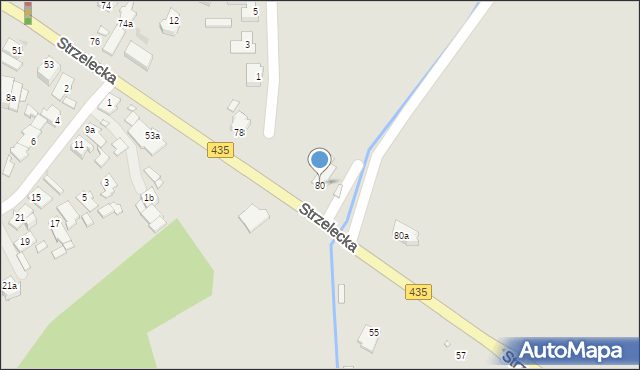 Opole, Strzelecka, 80, mapa Opola