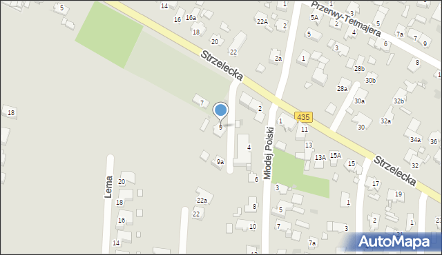 Opole, Strzelecka, 9, mapa Opola