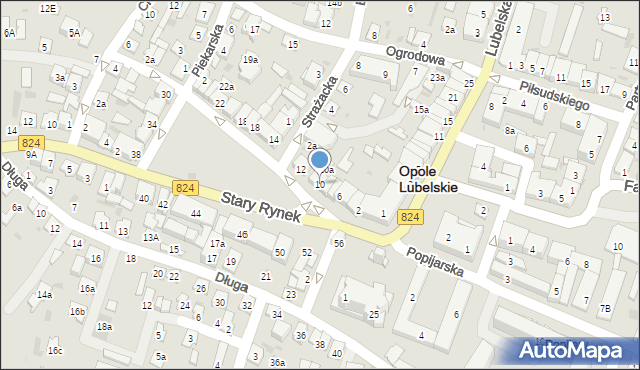 Opole Lubelskie, Stary Rynek, 10, mapa Opole Lubelskie