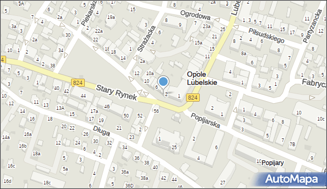 Opole Lubelskie, Stary Rynek, 4, mapa Opole Lubelskie