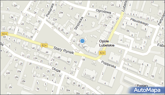 Opole Lubelskie, Stary Rynek, 8, mapa Opole Lubelskie