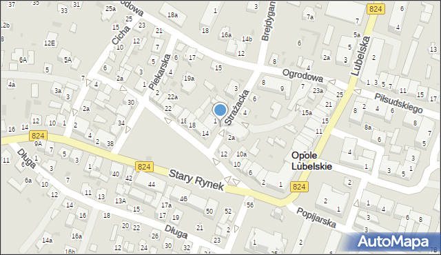 Opole Lubelskie, Strażacka, 1b, mapa Opole Lubelskie