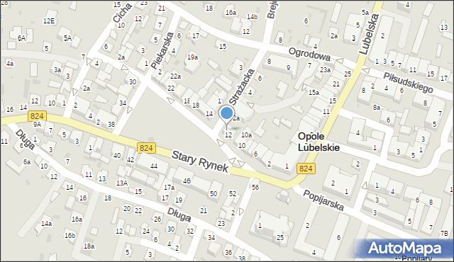 Opole Lubelskie, Strażacka, 2, mapa Opole Lubelskie