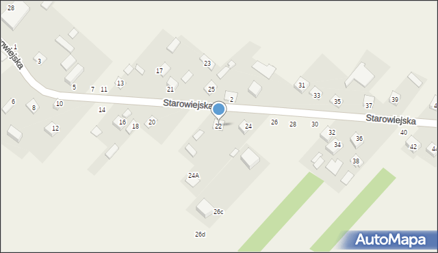 Orońsko, Starowiejska, 22, mapa Orońsko