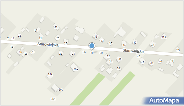 Orońsko, Starowiejska, 28, mapa Orońsko