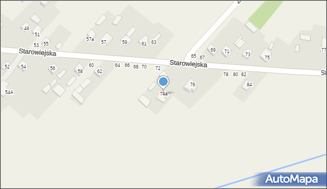 Orońsko, Starowiejska, 74a, mapa Orońsko