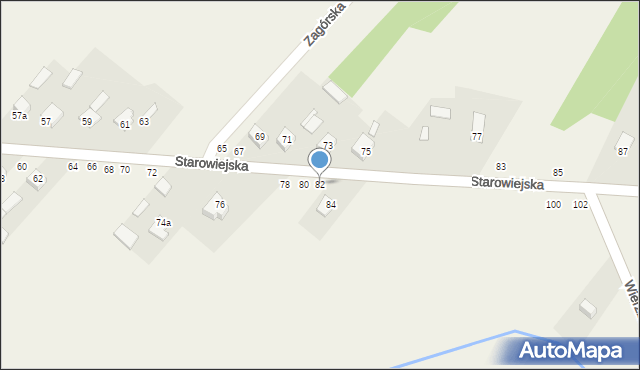 Orońsko, Starowiejska, 82, mapa Orońsko