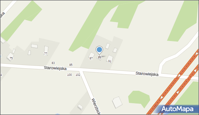 Orońsko, Starowiejska, 89, mapa Orońsko