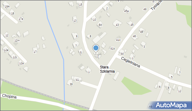 Orzesze, Stara Szklarnia, 4, mapa Orzesze