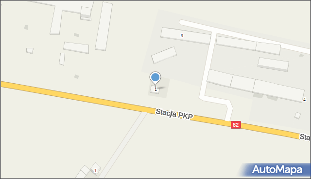 Osięciny, Stacja PKP, 1, mapa Osięciny