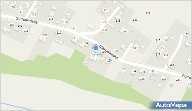 Osiek, Starowiejska, 116, mapa Osiek