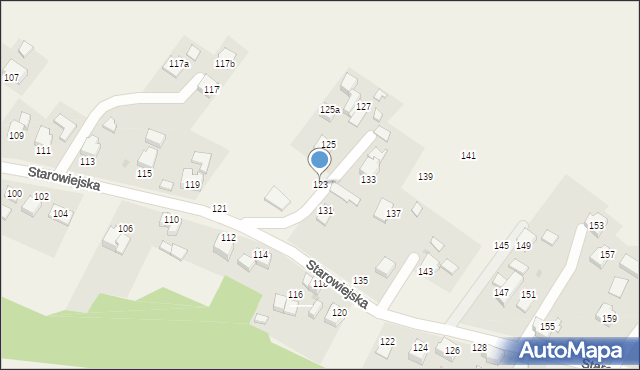 Osiek, Starowiejska, 123, mapa Osiek