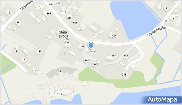 Osiek, Starowiejska, 226, mapa Osiek