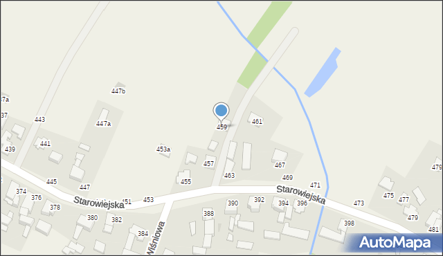 Osiek, Starowiejska, 459, mapa Osiek