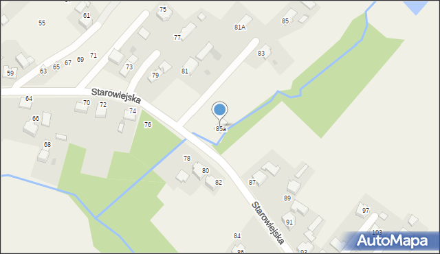Osiek, Starowiejska, 85a, mapa Osiek