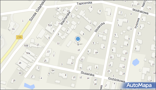 Osielsko, Stolarska, 8, mapa Osielsko