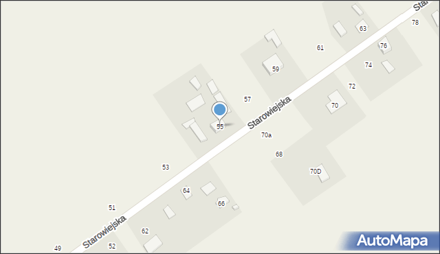 Osówiec, Starowiejska, 55, mapa Osówiec