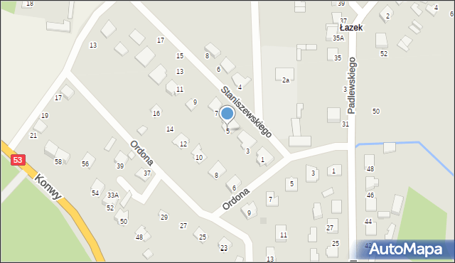 Ostrołęka, Staniszewskiego Ludwika, 5, mapa Ostrołęka