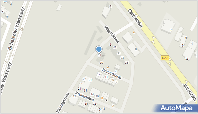 Ostrołęka, Storczykowa, 13, mapa Ostrołęka