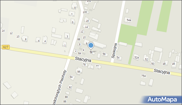 Ostrów Mazowiecka, Stacyjna, 58, mapa Ostrów Mazowiecka