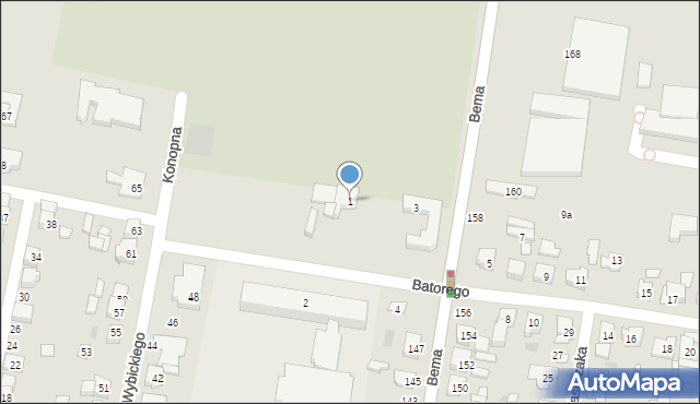 Ostrów Wielkopolski, Stefana Batorego, 1, mapa Ostrów Wielkopolski