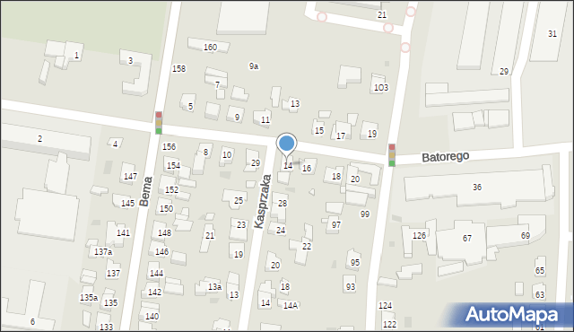 Ostrów Wielkopolski, Stefana Batorego, 14, mapa Ostrów Wielkopolski