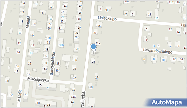 Ostrów Wielkopolski, Strzelecka, 23A, mapa Ostrów Wielkopolski