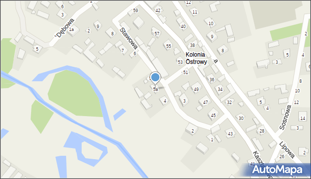 Ostrowy nad Okszą, Stawowa, 5a, mapa Ostrowy nad Okszą