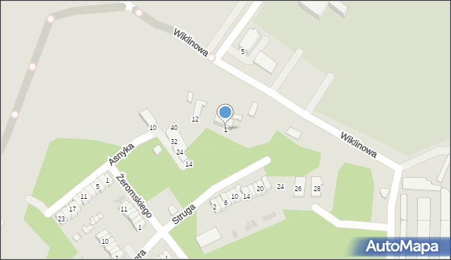 Oświęcim, Struga Andrzeja, 1, mapa Oświęcimia