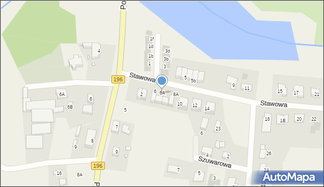 Owińska, Stawowa, 6A, mapa Owińska