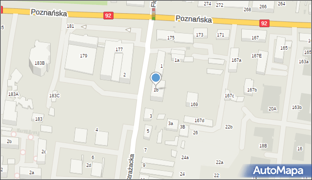 Ożarów Mazowiecki, Strażacka, 1b, mapa Ożarów Mazowiecki