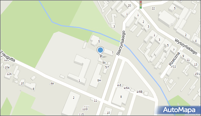 Ozorków, Starzyńskiego Ignacego, 9e, mapa Ozorków