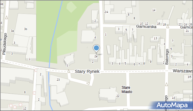 Pabianice, Stary Rynek, 2A, mapa Pabianic