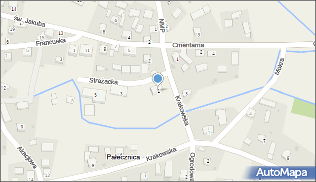 Pałecznica, Strażacka, 1, mapa Pałecznica