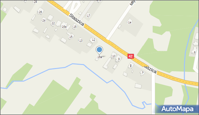 Parszów, Staszica Stanisława, 10a, mapa Parszów