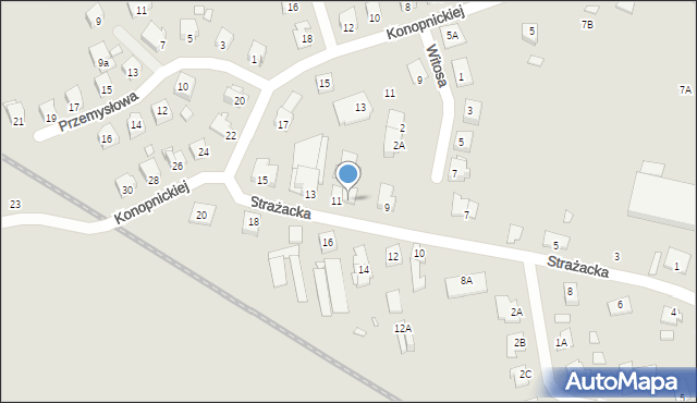 Pasłęk, Strażacka, 11A, mapa Pasłęk