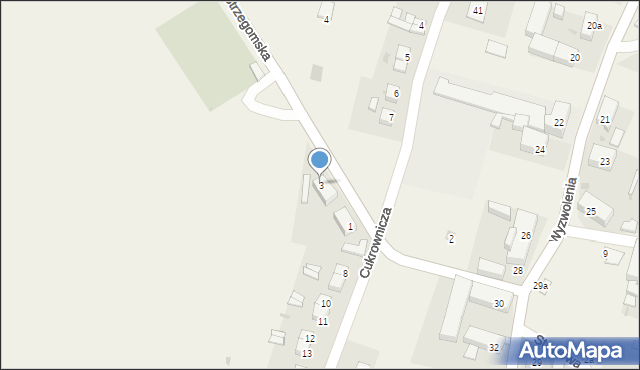 Pastuchów, Strzegomska, 3, mapa Pastuchów