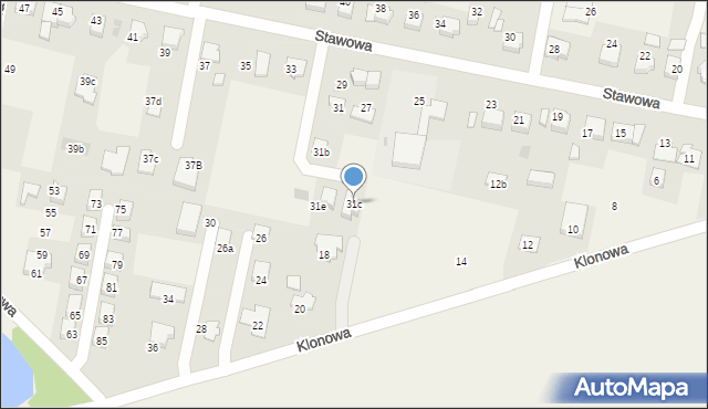 Pawłowice, Stawowa, 31c, mapa Pawłowice