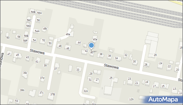 Pawłowice, Stawowa, 40, mapa Pawłowice