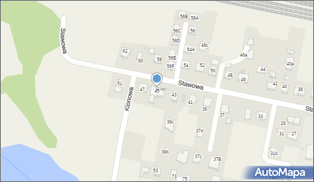 Pawłowice, Stawowa, 45, mapa Pawłowice