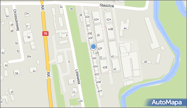 Piaseczno, Staszica Stanisława, 40J, mapa Piaseczno