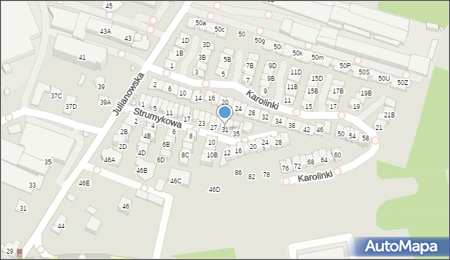 Piaseczno, Strumykowa, 31, mapa Piaseczno