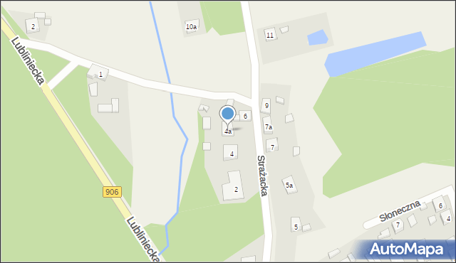 Piasek, Strażacka, 4b, mapa Piasek